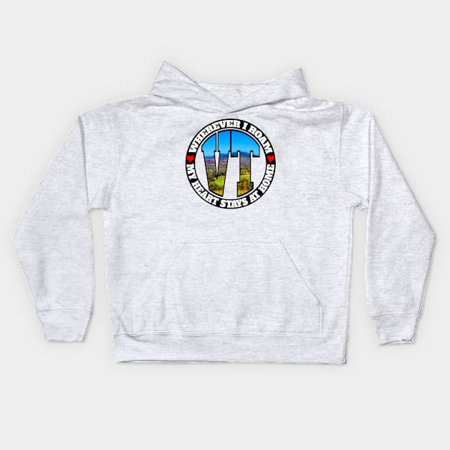 Heart Stays Home - Vermont Kids Hoodie by DonDota